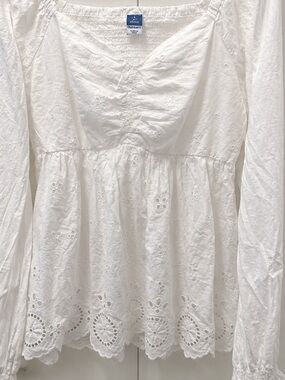 Old Navy White Eyelet Top